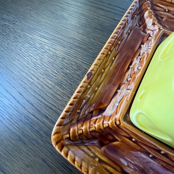 Vintage Mouse On A Cheese Slice Covered Dish Tray Plate with Lid 3D Japan - Picture 11 of 15